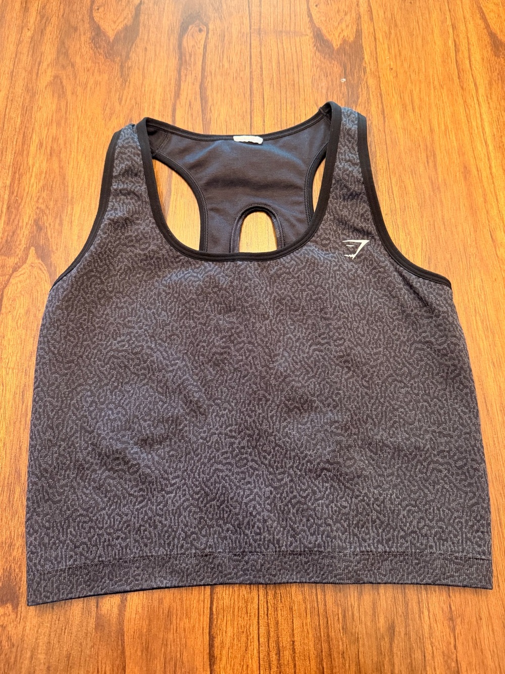 Gymshark Women's Adapt Animal Seamless Crop Tank - Reef | Black XL
